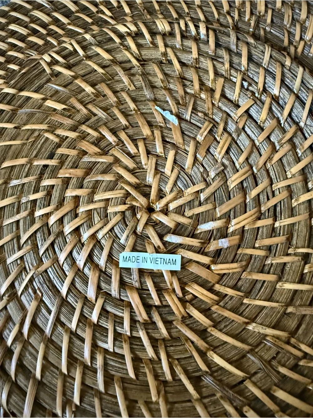 Woven Rattan Charger Plates-Six Total